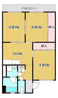 泉ヶ丘スカイハイツ【501号室】の間取り