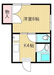 カーサ大学町【2-F号室】の間取り