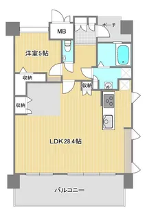 アースコートディアキャナル下関【204号室】の間取り