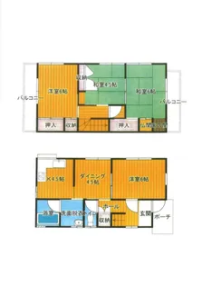 山口県下関市上田中町4丁目【一戸建】の間取り