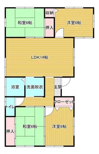 稗田西町T貸家3【001号室】の間取り