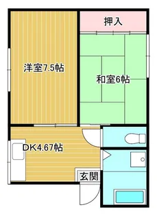 タイムリー吉見【1号室】の間取り