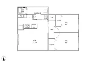 寿美マンション【C14号室】の間取り