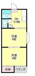 中川ハイツ【201号室】の間取り