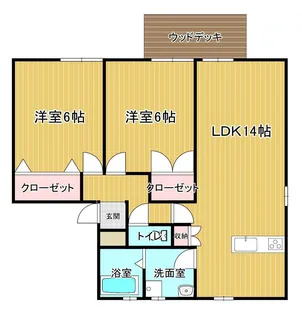 コスモス・ヤエA【2階】の間取り