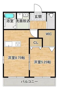 プルマージュ【102号室】の間取り