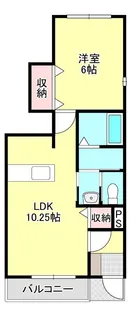 ムーンシャインA【101号室】の間取り