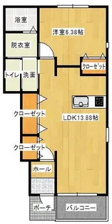 ムーンシャインC【105号室】の間取り