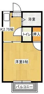 山下ハイツA【205号室】の間取り