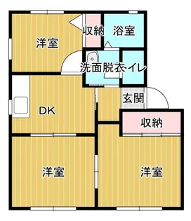 ハーモニーハイツB【102号室】の間取り