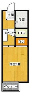 ハーモニーハイツC【103号室】の間取り