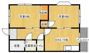第2桐原ハイツ【2階】の間取り