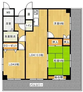 グレイスフォート岬【601号室】の間取り