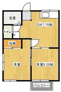 桐原ハイツ【202号室】の間取り