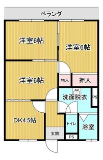 若楠マンション【203号室】の間取り