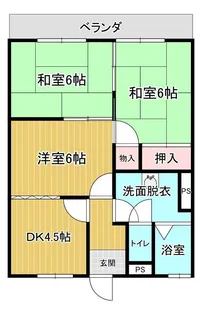 若楠マンション【301号室】の間取り