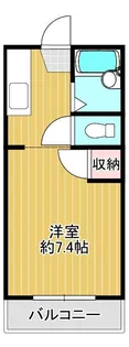 コーポラスなかむら【202号室】の間取り
