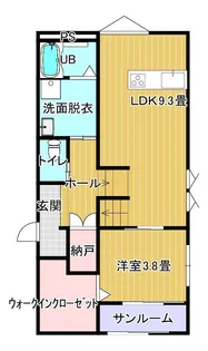 アーバンキューブ・ドエルA【203号室】の間取り
