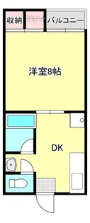 ブルーシャトー【203号室】の間取り