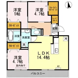 黒石ヒルズ【310号室】の間取り