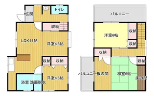 山口県山陽小野田市大字厚狭【一戸建】の間取り