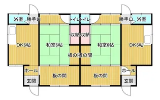 妻崎開作河本二戸建(南)【1号室】の間取り