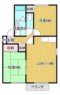 メゾンエスポワール【2-2号室】の間取り