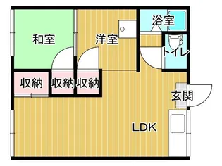 さいわいアパート【201号室】の間取り