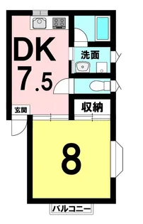 ラッフルズ【2-C号室】の間取り