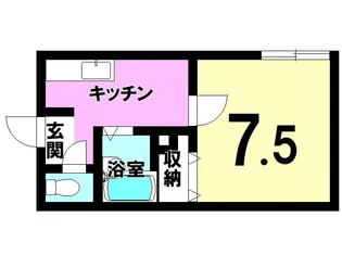 ヴェルディ川崎B【B201号室】の間取り