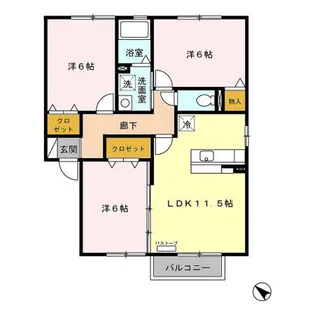 Victorian House East【2階】の間取り