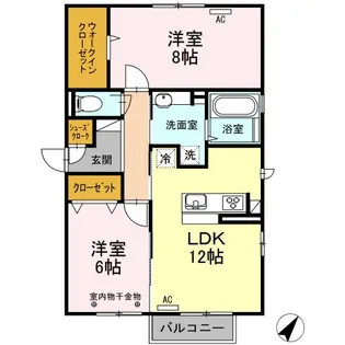 シャレットコダ【2階】の間取り