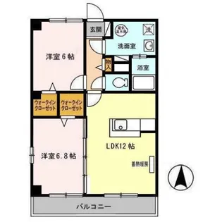 プリムローズヒル 弐番館【1階】の間取り