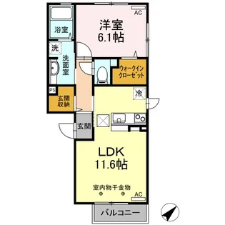 セジュールグランデ【1階】の間取り