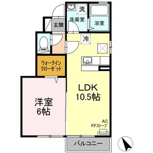 スクエアパーク諏訪 C【1階】の間取り
