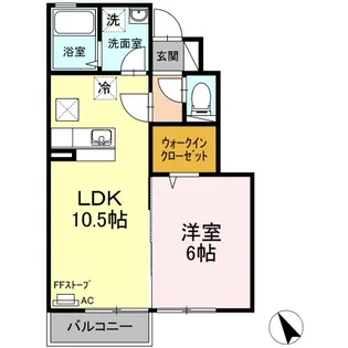 スクエアパーク諏訪 C【1階】の間取り