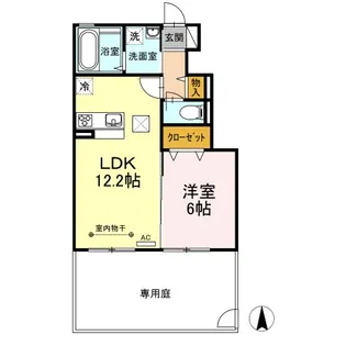 サニースクエア【1階】の間取り