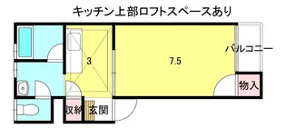 ライブパル小久保【2-7号室】の間取り