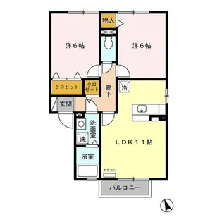 Elysion北白山台B【2階】の間取り