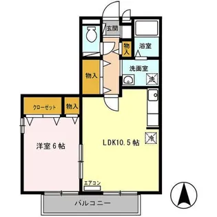 セジュールSEタケイシ A【2階】の間取り