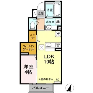 レーヴ鍛冶町【1階】の間取り