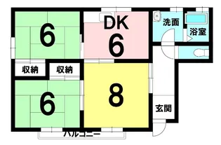 コーポいこい【B-3号室】の間取り