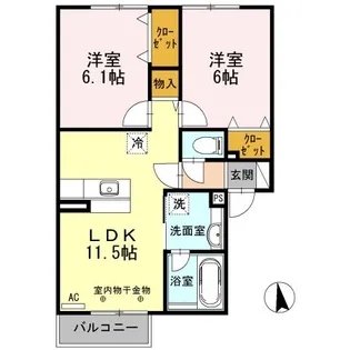 シェーン レジット【2階】の間取り