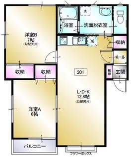 グロリエッタ3【2階】の間取り