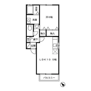 サンシャインハウス【1階】の間取り
