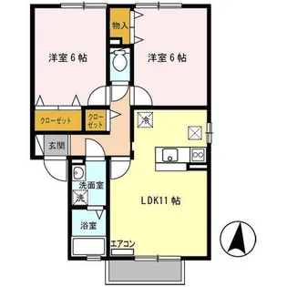 フロンティア【2階】の間取り