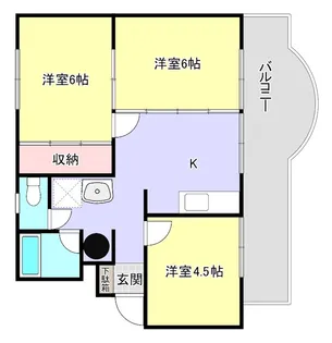 BETTER R 城下【103号室】の間取り