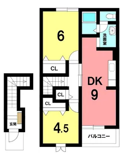 メゾン トゥー・ル・モンド【202号室】の間取り