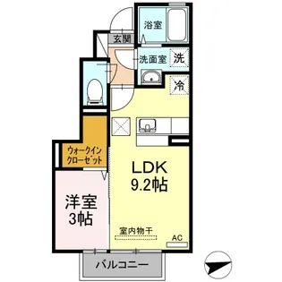 メゾンソレイユ根城【1階】の間取り