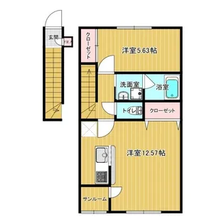 クレアージュ江陽A【2階】の間取り